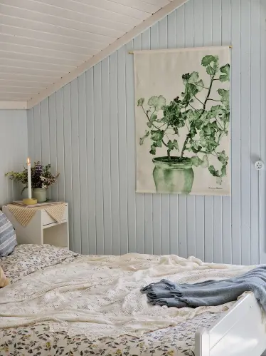 VÄGGBONAD - GRÖN PELARGON - 70 x 100 cm - www.frokenfraken.se
