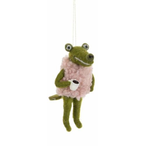 Ulldjur hängade - Krokodil - 18 cm - www.frokenfraken.se