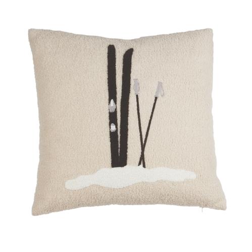 Kuddfodral - SKI - LINFÄRGAD - 48 X 48 CM - www.frokenfraken.se