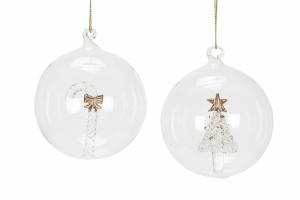 Julkula - Glas - Julmotiv - Ø8 cm - www.frokenfraken.se