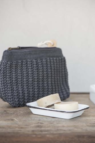 Tvålkopp - 2 delad - Emalj - 15,5 X 10,5 X 2,5 CM - www.frokenfraken.se