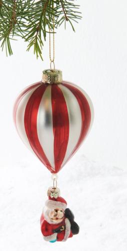 Julkula - Luftballong - Röd - Tomte - 13 cm - www.frokenfraken.se