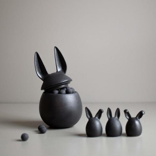 Påskdekoration - Ägg gömma - Svart - Ø11,5 x 20 cm - www.frokenfraken.se