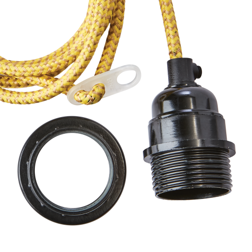 Lampsladd Gul - E27 - 2 M - www.frokenfraken.se