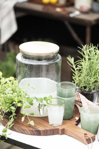 Saftdispenser med Trälock 6 ltr - 27,5 X Ø19 cm - www.frokenfraken.se