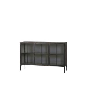 Skåp med glasdörrar - Antik - Järn - 151 x 94 cm - www.frokenfraken.se