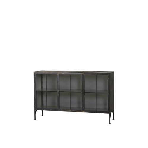 Skåp med glasdörrar - Antik - Järn - 151 x 94 cm - www.frokenfraken.se