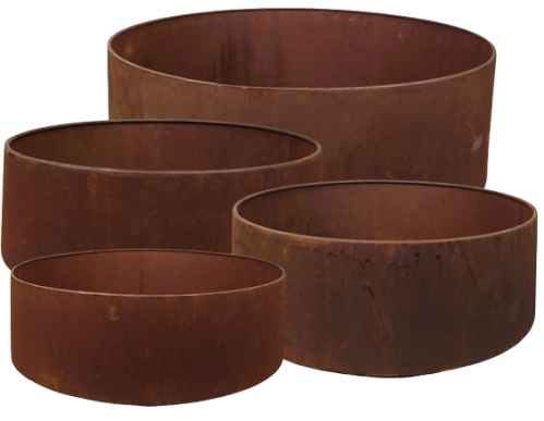 Krukor - Låg cylinder - Rost - 4 storlekar - www.frokenfraken.se