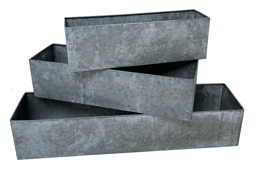 Planterings krukor - Zink - 3 storlekar - www.frokenfraken.se