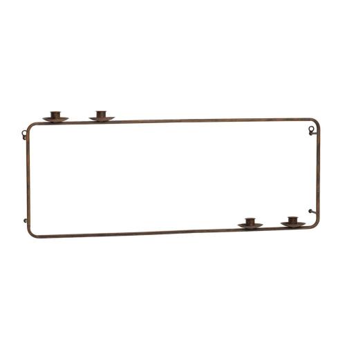 Väggljusstake - Rektangulär 4 ljus - 80 x 34 cm - www.frokenfraken.se