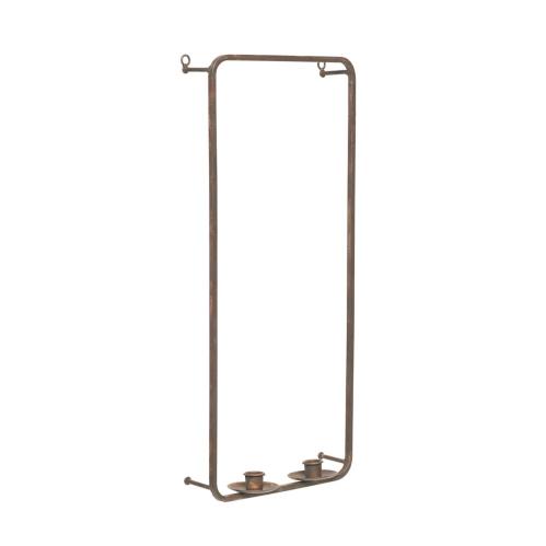 Väggljusstake - Rektangulär 2 ljus - 26 x 60 cm - www.frokenfraken.se