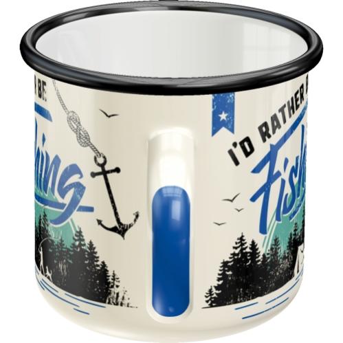 Mugg - Emalj - I'd Rather Be Fishing - www.frokenfraken.se