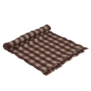 Löpare - LISA - VINRÖD - 40x140 cm - www.frokenfraken.se