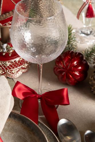 Hänge - Rosett - Satin - Röd - 1st - 10 x 12 cm - www.frokenfraken.se