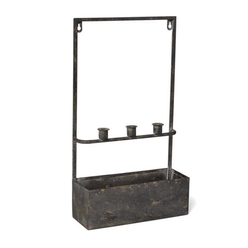 Väggljusstake med blomlåda - 28 x 10 x 50 cm - www.frokenfraken.se