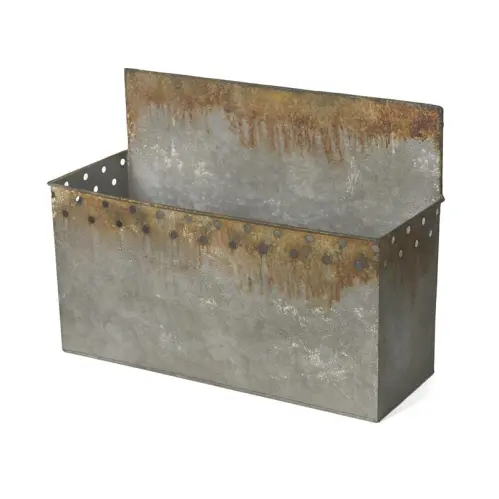 Låda - Metall - Vägg eller stående - 41 x 16 x 30 cm - www.frokenfraken.se