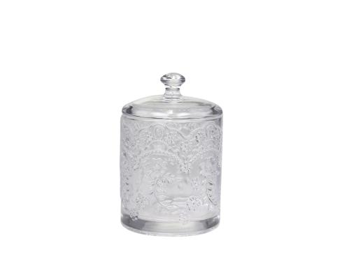 Glasburk med lock - 14 x Ø9 cm - www.frokenfraken.se