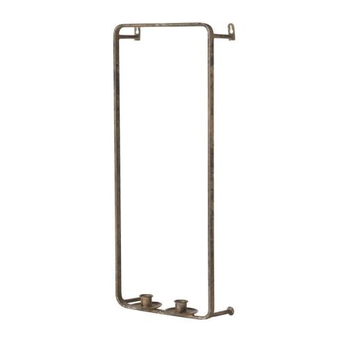 Väggljusstake - Rektangulär 2 ljus - 26 x 60 cm - www.frokenfraken.se
