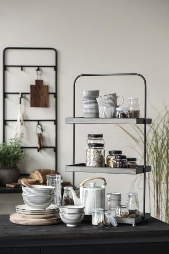 Glasburk Sevilla med svart lock, 550 ml - Ø8,5 X 13 CM - www.frokenfraken.se