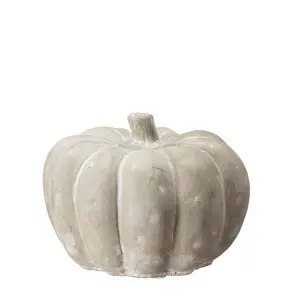 Pumpa - Dekoration - Ljusgrå - 14 x 10 cm - www.frokenfraken.se