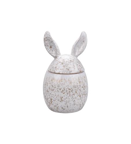 Påskdekoration - Ägg gömma - Vit/brun- Ø14 x 24 cm - www.frokenfraken.se
