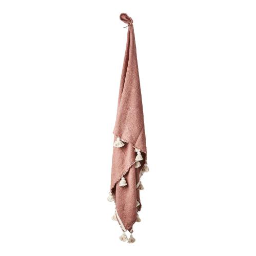 Filt - Korall/beige - 180 x 130 cm - www.frokenfraken.se