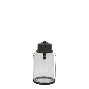 Fransk ladugårdslykta med glödlampa och timer - 23 x Ø11 cm - www.frokenfraken.se