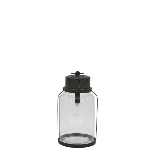 Fransk ladugårdslykta med glödlampa och timer - 23 x Ø11 cm - www.frokenfraken.se
