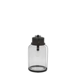 Fransk ladugårdslykta med glödlampa och timer - 23 x Ø11 cm - www.frokenfraken.se