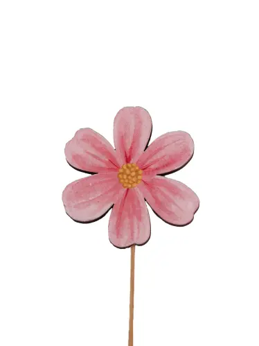 Stick - Blomma - Ljusrosa - 18 cm - www.frokenfraken.se