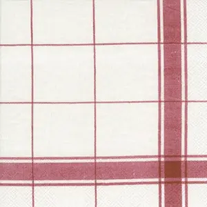 Servetter - Country Living Röd - 20 st - 33 x 33 cm - www.frokenfraken.se