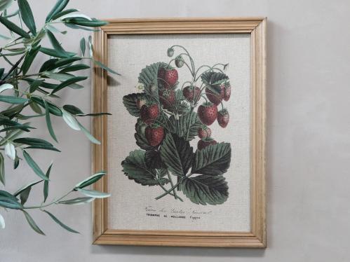 Tavla - Jordgubbsmotiv & Natur ram - 43 x 33 cm - www.frokenfraken.se