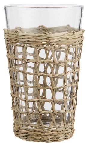 Glas - Dricksglas med stråväv - Ø9 x 15 cm - www.frokenfraken.se