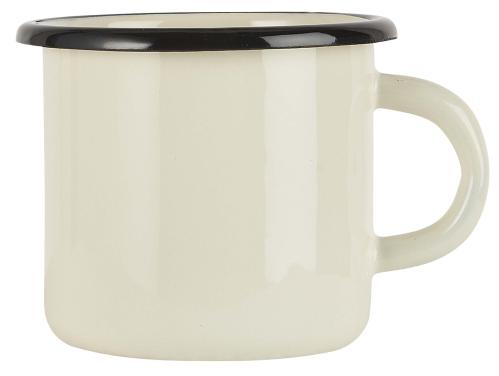 Mugg - Emalj - Butter Cream - 9,5 x 8 x 11,5 cm - www.frokenfraken.se