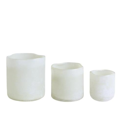 Ljuslykta Ebba Mellan - Vit - Ø10 x H10 cm - www.frokenfraken.se