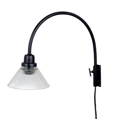 Vägglampa Gunilla Liten Klar/Svart - H30 x D43 cm - www.frokenfraken.se