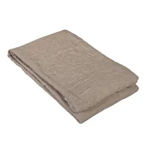 DUK - SKRYNKLIG - LINFÄRGAD - 140 X 260 CM - www.frokenfraken.se