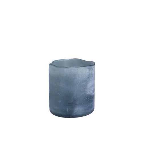 Ljuslykta Ebba Stor - Blå - Ø12 x H13 cm - www.frokenfraken.se