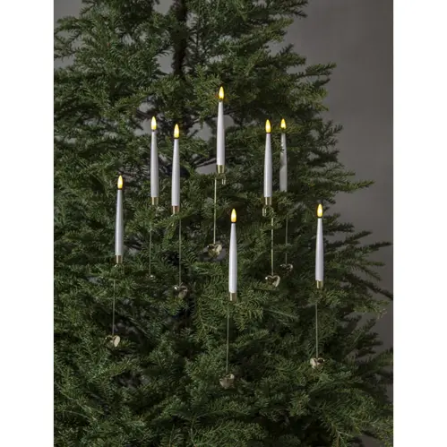 Batteriljus - Antikljus med hållare - 8 st - LED - 31 cm - www.frokenfraken.se