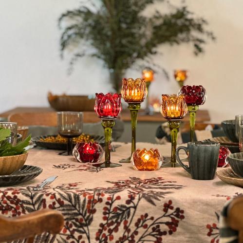Ljushållare - Protea - Mörkröd - 20 cm - www.frokenfraken.se
