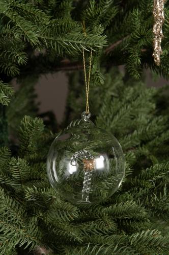 Julkula - Glas - Julmotiv - Ø8 cm - www.frokenfraken.se