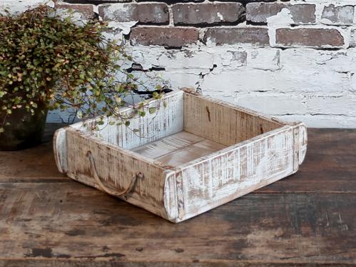 Murstensform - Bred - Antik Vit - 22,5 x 22,5 cm - www.frokenfraken.se