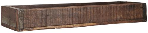 Trälåda - Med metallbeslag - Brun - 14 x 6 x 43 cm - www.frokenfraken.se
