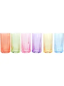 Glas/Drinkglas - 6 färger - Ø7,5 x 15 cm - www.frokenfraken.se
