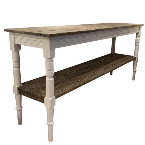 Skänk med hylla - Lisa - Trä - Brun/vit - 50 x 200 x 89 cm - www.frokenfraken.se