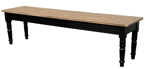 Bänk - Lisa - Stor - Trä - Brun/svart- 170 x 40 x 46 cm - www.frokenfraken.se