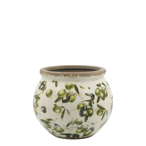 Kruka - Vas - Oliv - Ø17 x H14 cm - www.frokenfraken.se