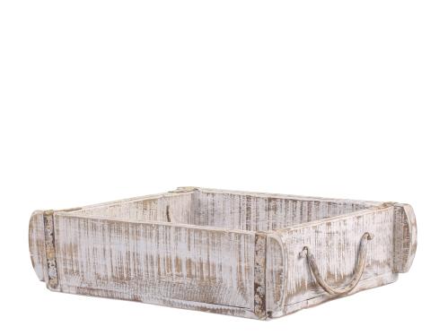 Murstensform - Bred - Antik Vit - 22,5 x 22,5 cm - www.frokenfraken.se