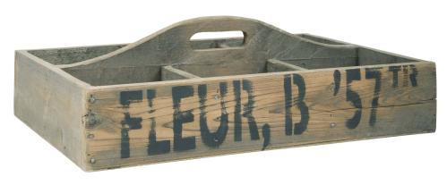 Trälåda med handtag - Fleur B '57TR - 37 x 10,5 x 54 cm - www.frokenfraken.se