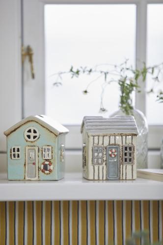 Ljuslykta - Hus - LØKKEN - Cream - 10cm - www.frokenfraken.se